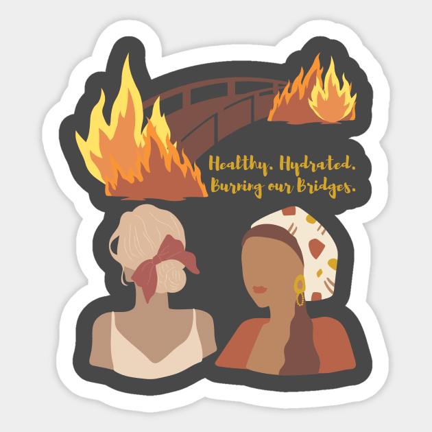 Burning Bridges Sticker by Artistic Oddities